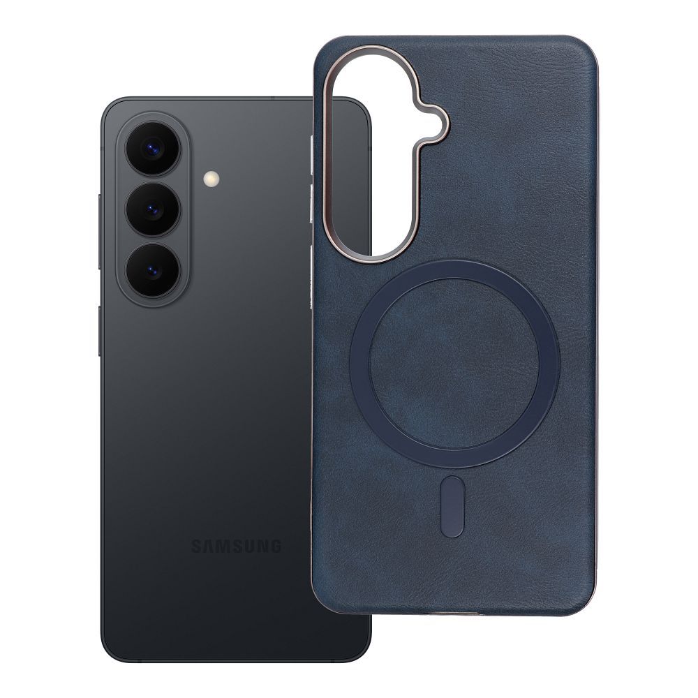 GENTLEMAN MAG COVER magnetinis dėklas telefonui, suderinamas su MagSafe, skirtas SAMSUNG S26 Pro, tamsiai mėlynas