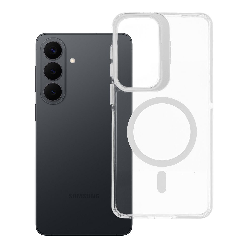 LENS MAG DĖKLAS Dėklas suderinamas su MagSafe for SAMSUNG S26 Plus baltas