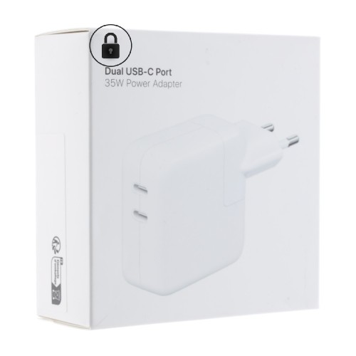 Įkroviklis Apple MW2K3ZM/A baltas (USB-C / 35W) (su pakuote)