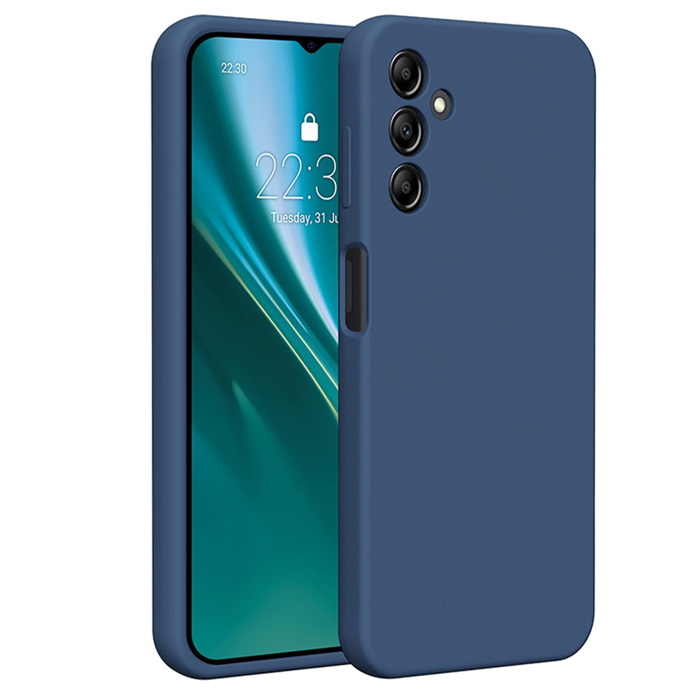 Etteri silikoninis dėklas telefonui Samsung Galaxy A14 tamsiai mėlynas