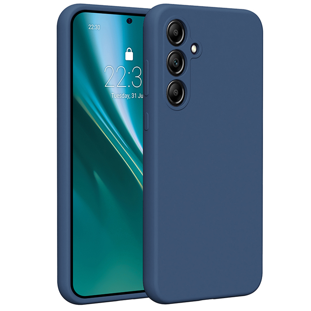 Etteri silikoninis dėklas telefonui Samsung Galaxy A35 5G tamsiai mėlynas
