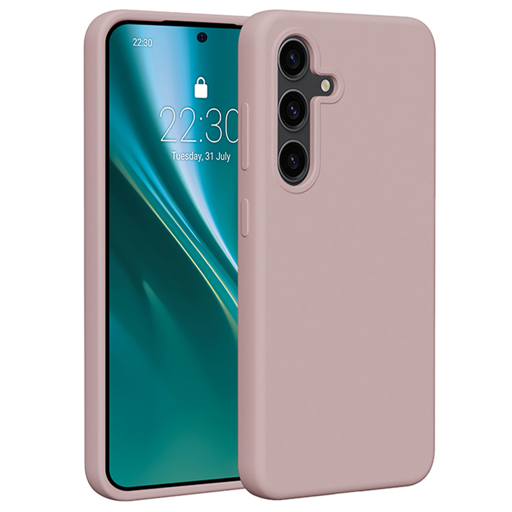 Etteri silikoninis dėklas telefonui Samsung Galaxy S24 šviesiai rožinis