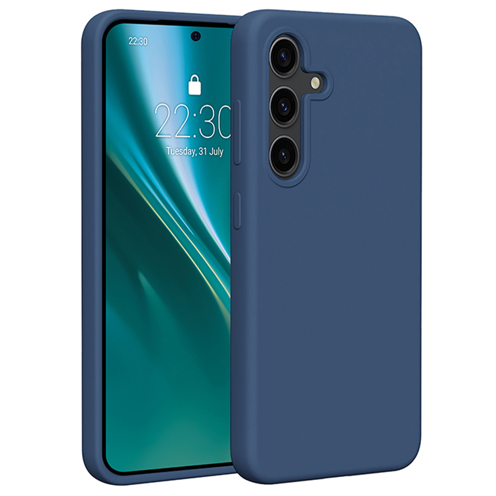 Etteri Silikoninis dėklas for Samsung Galaxy S25 Plus tamsiai mėlynas