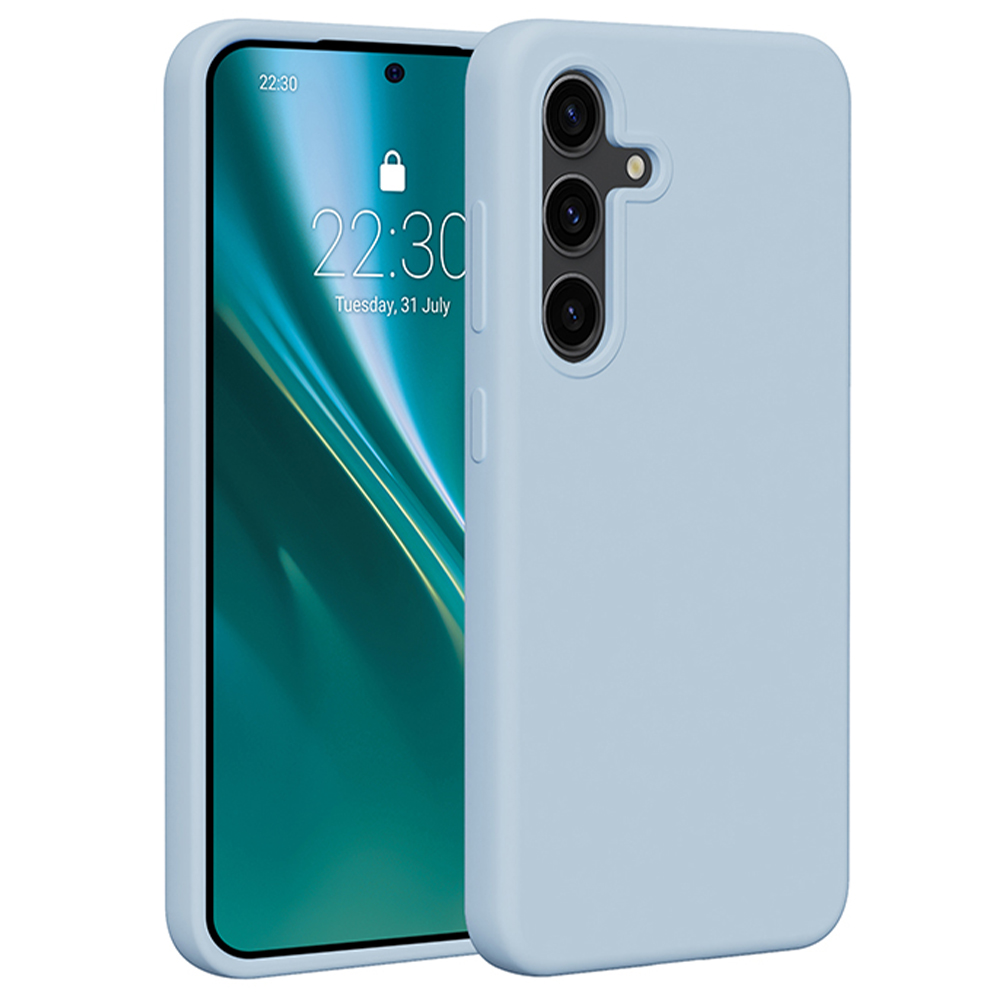 Etteri silikoninis dėklas telefonui Samsung Galaxy S24 šviesiai mėlynas