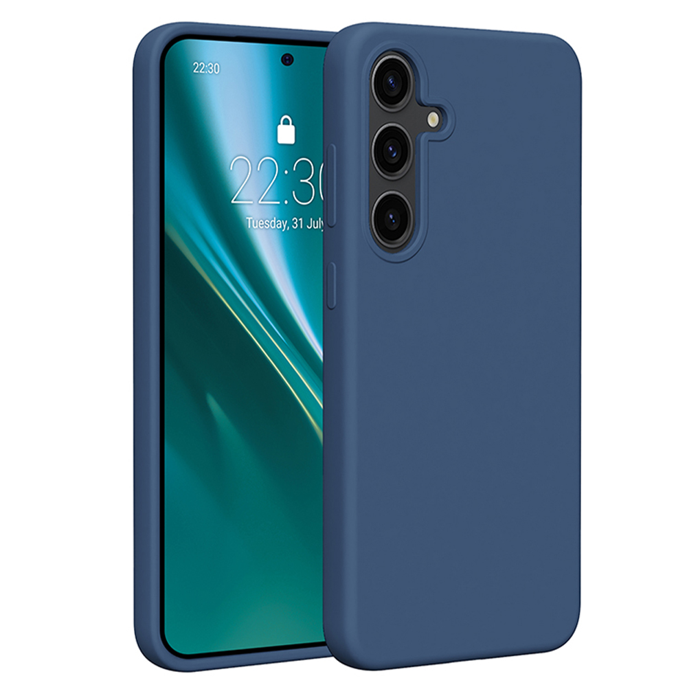 Etteri silikoninis dėklas telefonui Samsung Galaxy S24 Plus tamsiai mėlynas