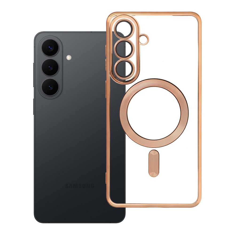 ELECTRO MAG COVER dėklas telefonui suderinamas su MagSafe SAMSUNG S26 Edge auksinis