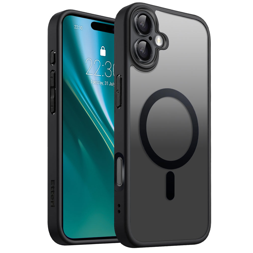 "Etteri Matt Mag" dėklas "iPhone 16 Plus" 6,7" juodas