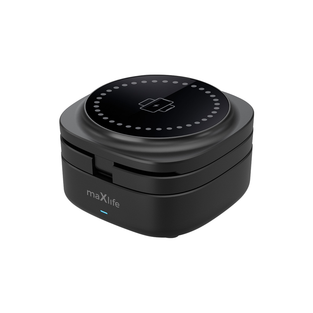 "Maxlife MXWC-06" magnetinis belaidis įkroviklis 15W, juodas 3in1