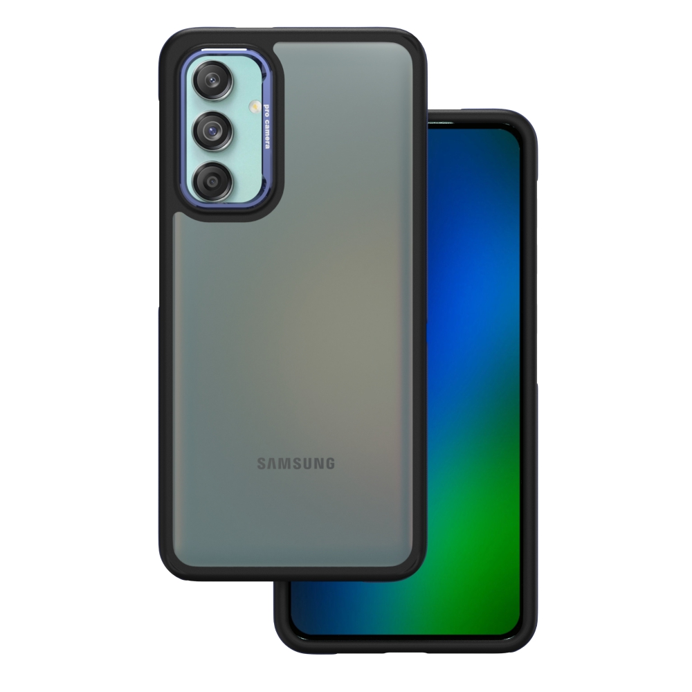 Crystal Black dėklas telefonui Samsung Galaxy M55 5G mėlynas