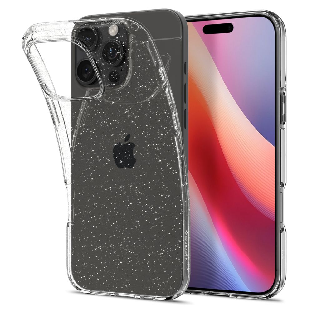 Spigen Liquid Crystal dėklas telefonui iPhone 16 Pro - skaidrus blizgesys
