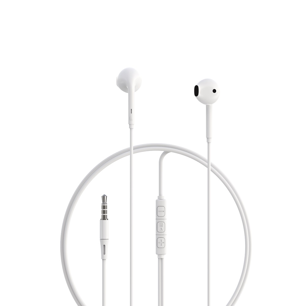 Devia laidinės ausinės Kintone A3 jack 3,5mm baltos