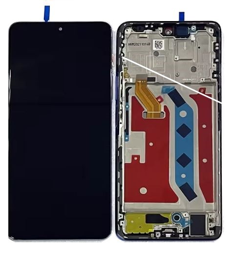 Ekranas Huawei Honor Magic4 Lite 5G/Honor X9 5G/X30 5G su lietimui jautriu stikliuku ir rėmeliu Black ORG