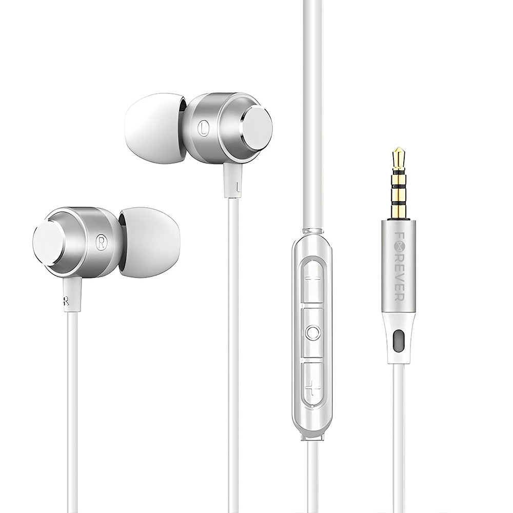 Forever проводные наушники EP-01 jack 3,5mm белые