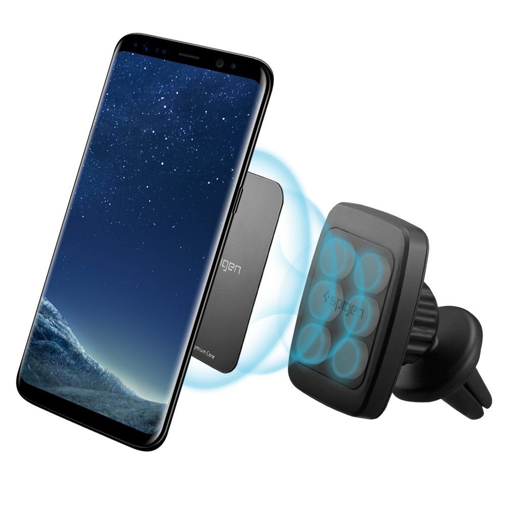 Держатель телефона Spigen H12 для автомобильного воздуховода магнитный - чёрный