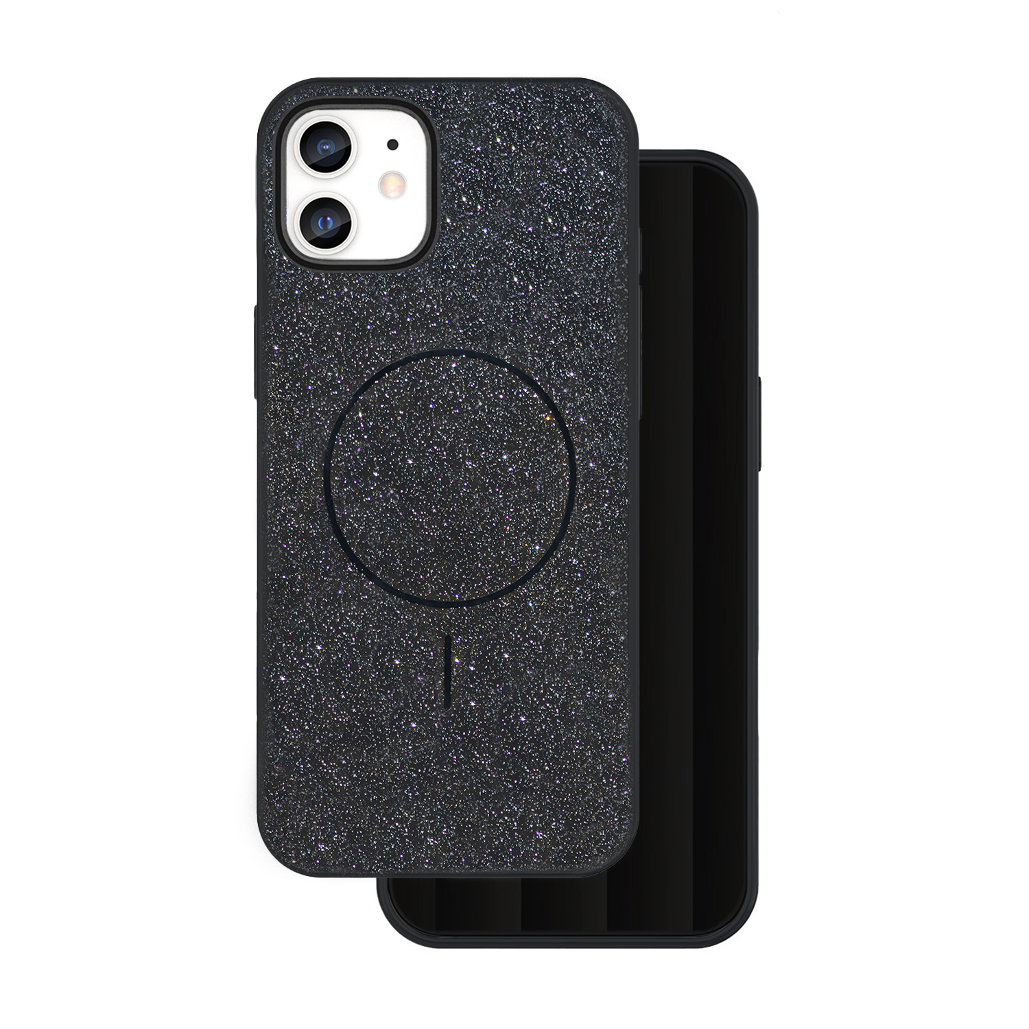 Blizgus plonas magnetinis dėklas skirtas iPhone 11 - juodas