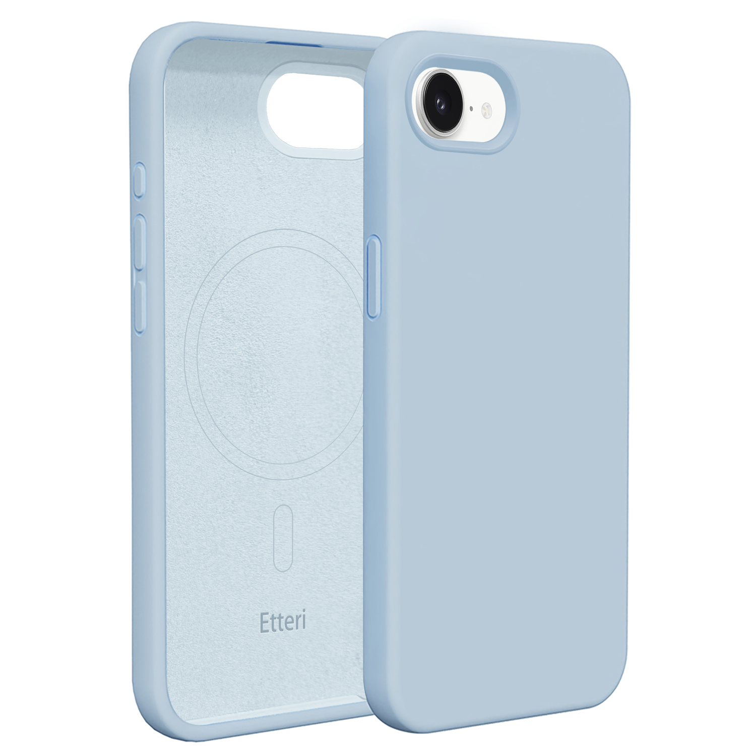 Etteri Silikoninis Mag dėklas for iPhone 16e / 17e šviesiai mėlynas