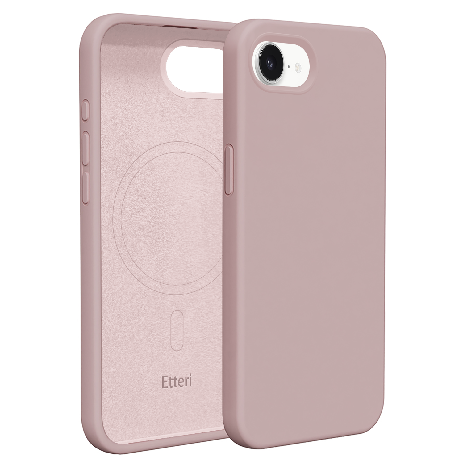 Etteri Silikoninis Mag dėklas for iPhone 16e / 17e šviesiai rožinis