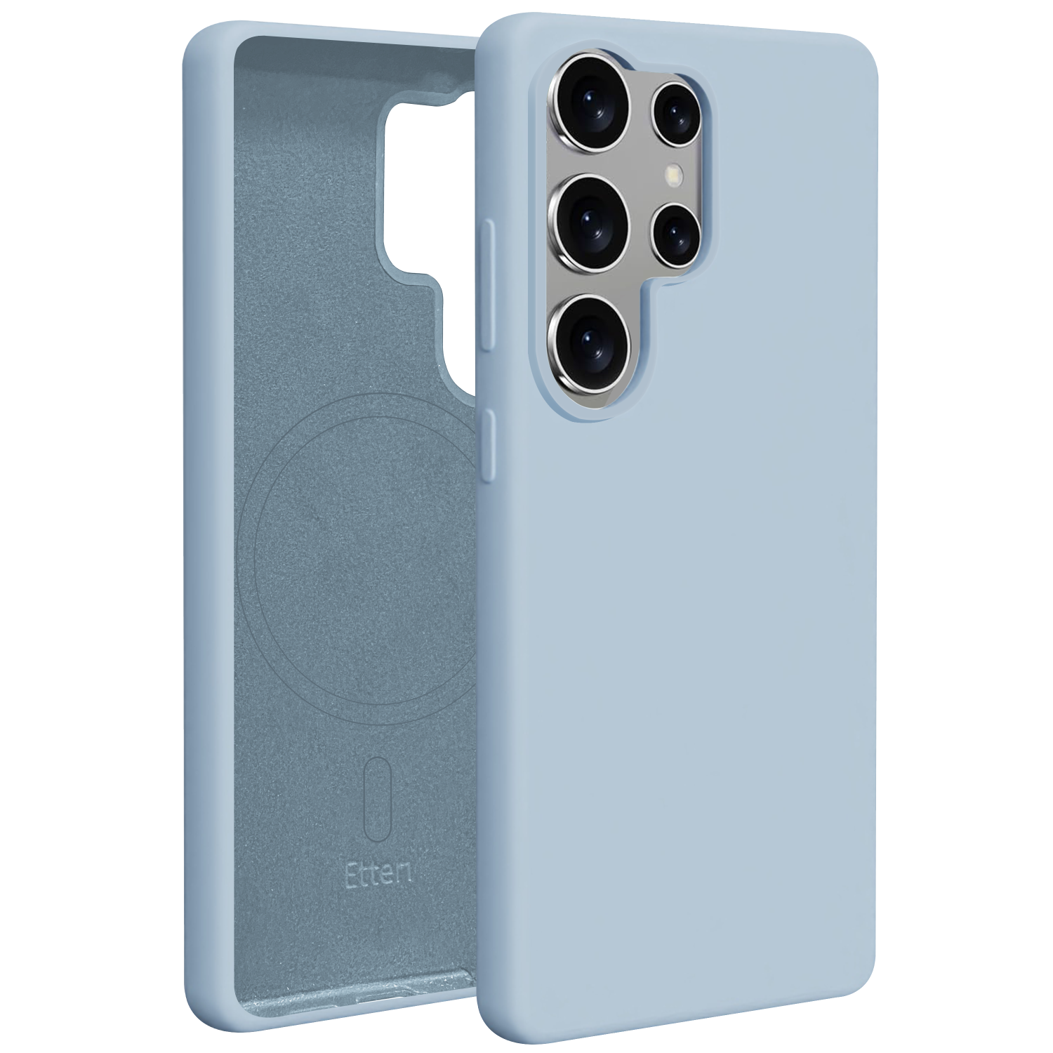 Силиконовый чехол Etteri Mag для Samsung Galaxy S25 Ultra голубой