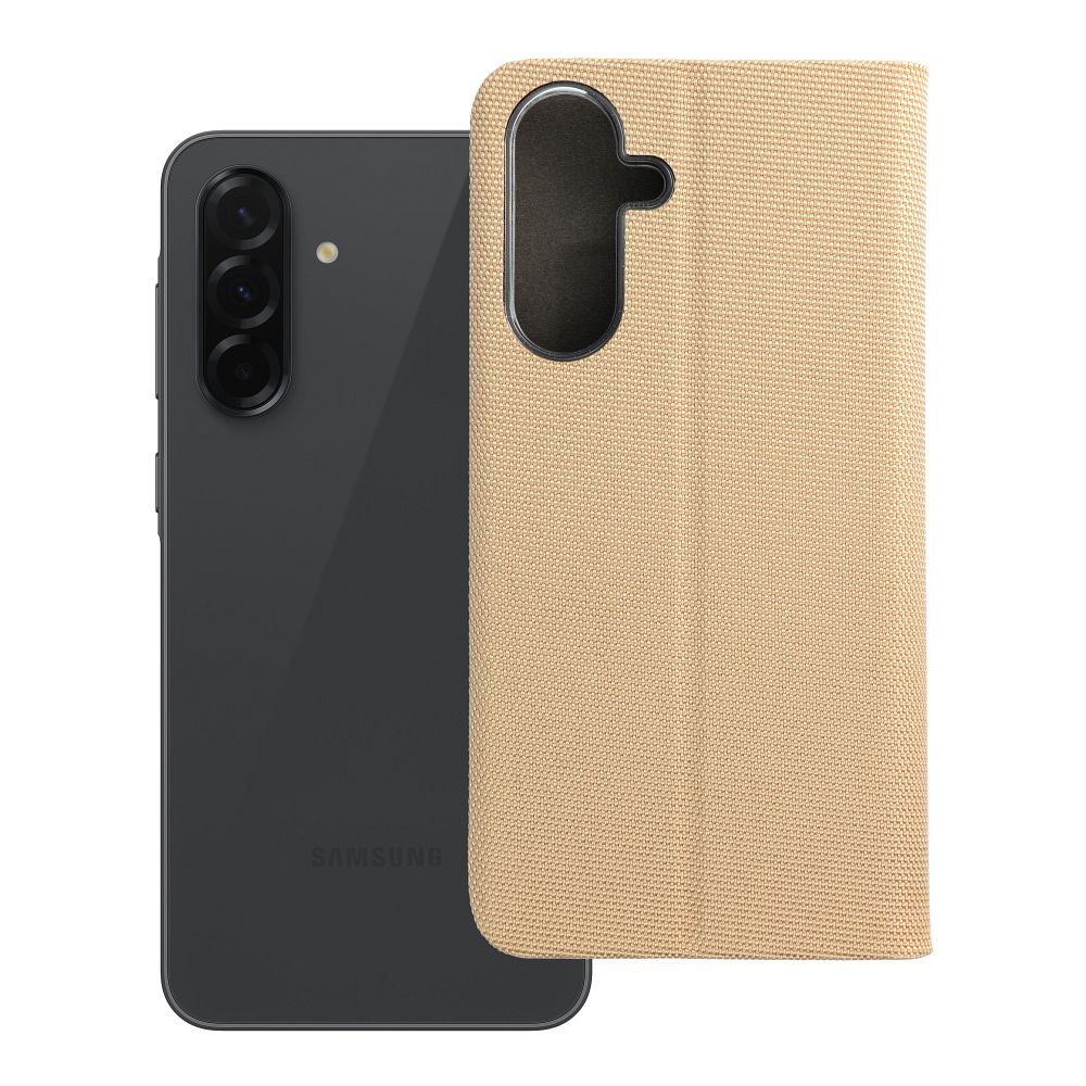 SENSITIVE knygos tipo dėklas telefonui SAMSUNG A36 5G auksinė