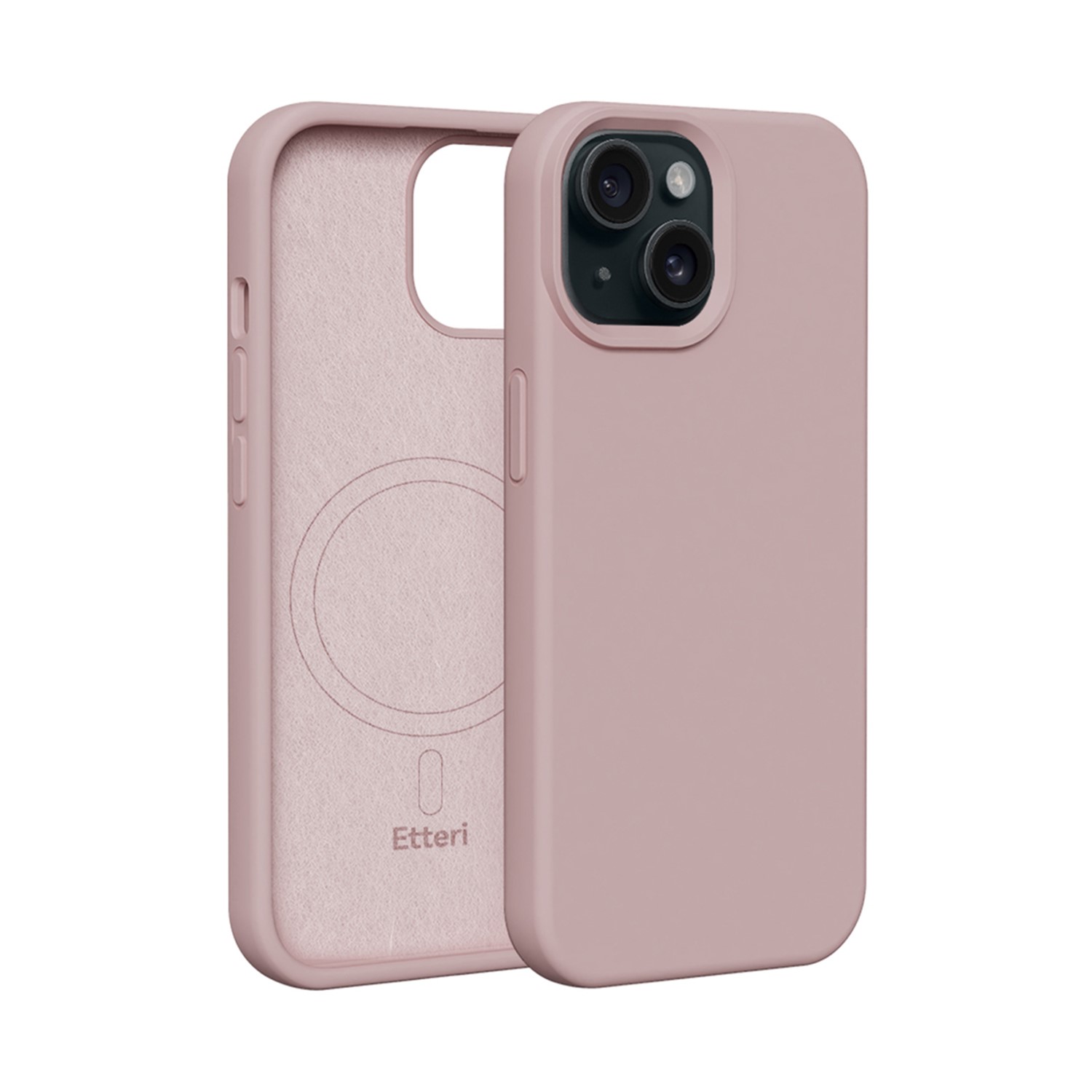 Etteri silikoninis magnetinis dėklas telefonui iPhone 13 6,1" šviesiai rožinis