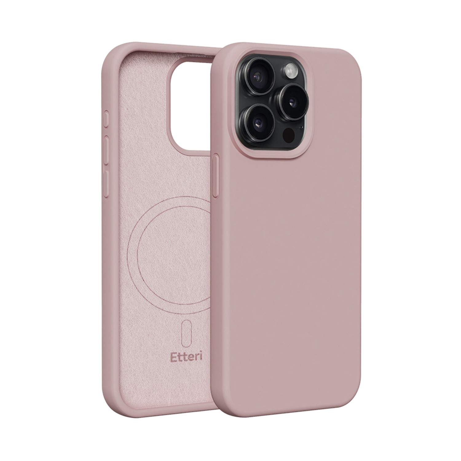 Etteri Silicone Mag case for iPhone 15 Pro Max 6,7" light pink