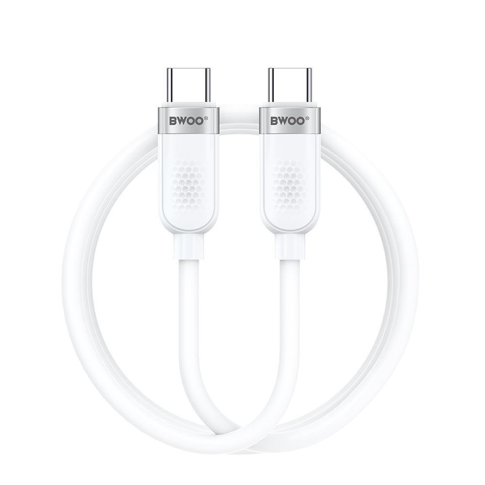 BWOO 65W kabelis USB-C - USB-C 1m baltas