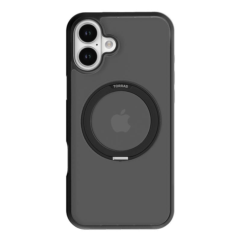 Torras Ostand Pro dėklas telefonui iPhone 16 Plus (Juodas)