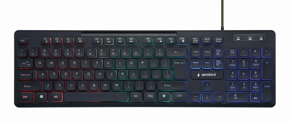 Klaviatūra MULTIMEDIA USB ENG/Juodas KB-UML-02 GEMBIRD