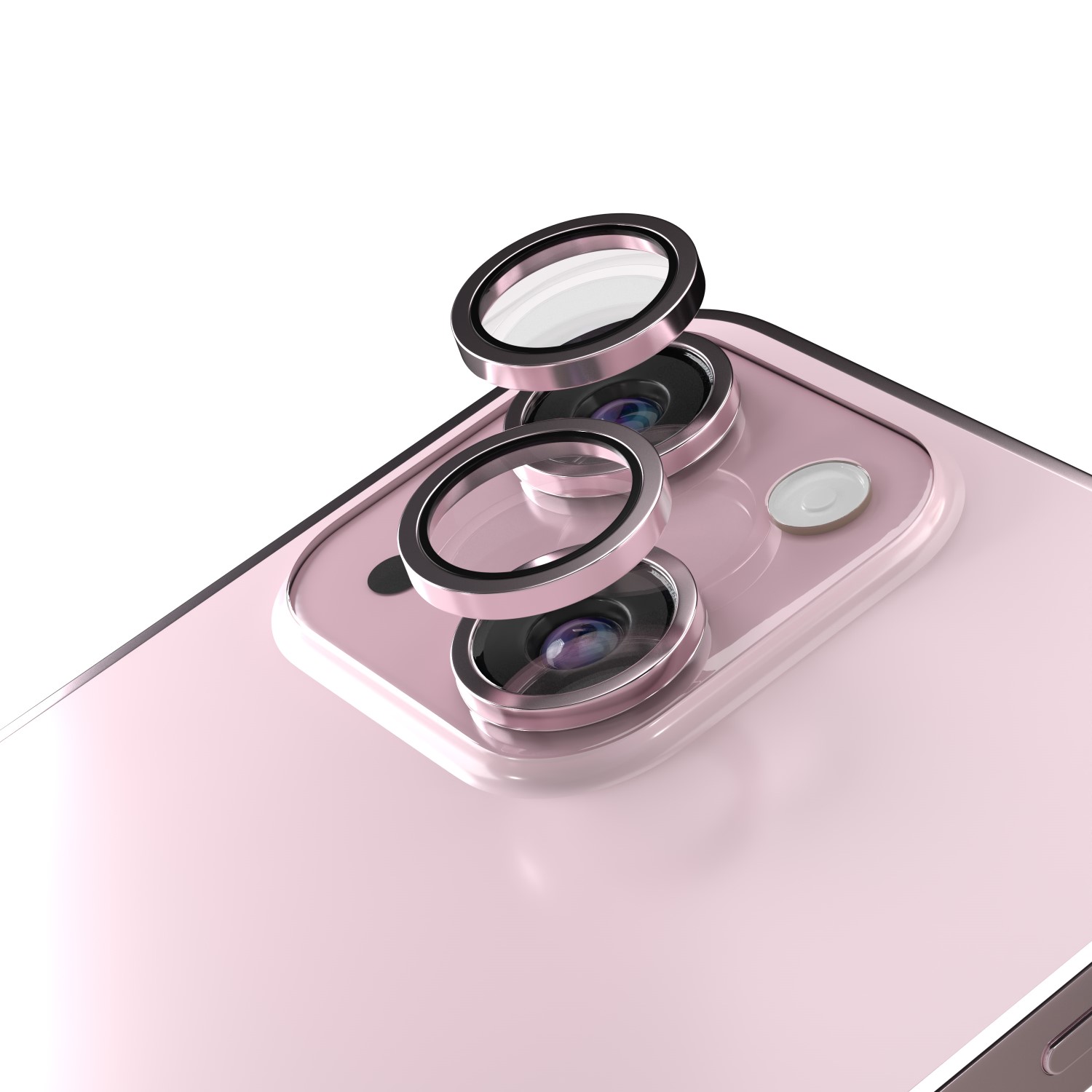 Etteri kameros lęšio apsauga iPhone 15 / 15 Plus rožinė