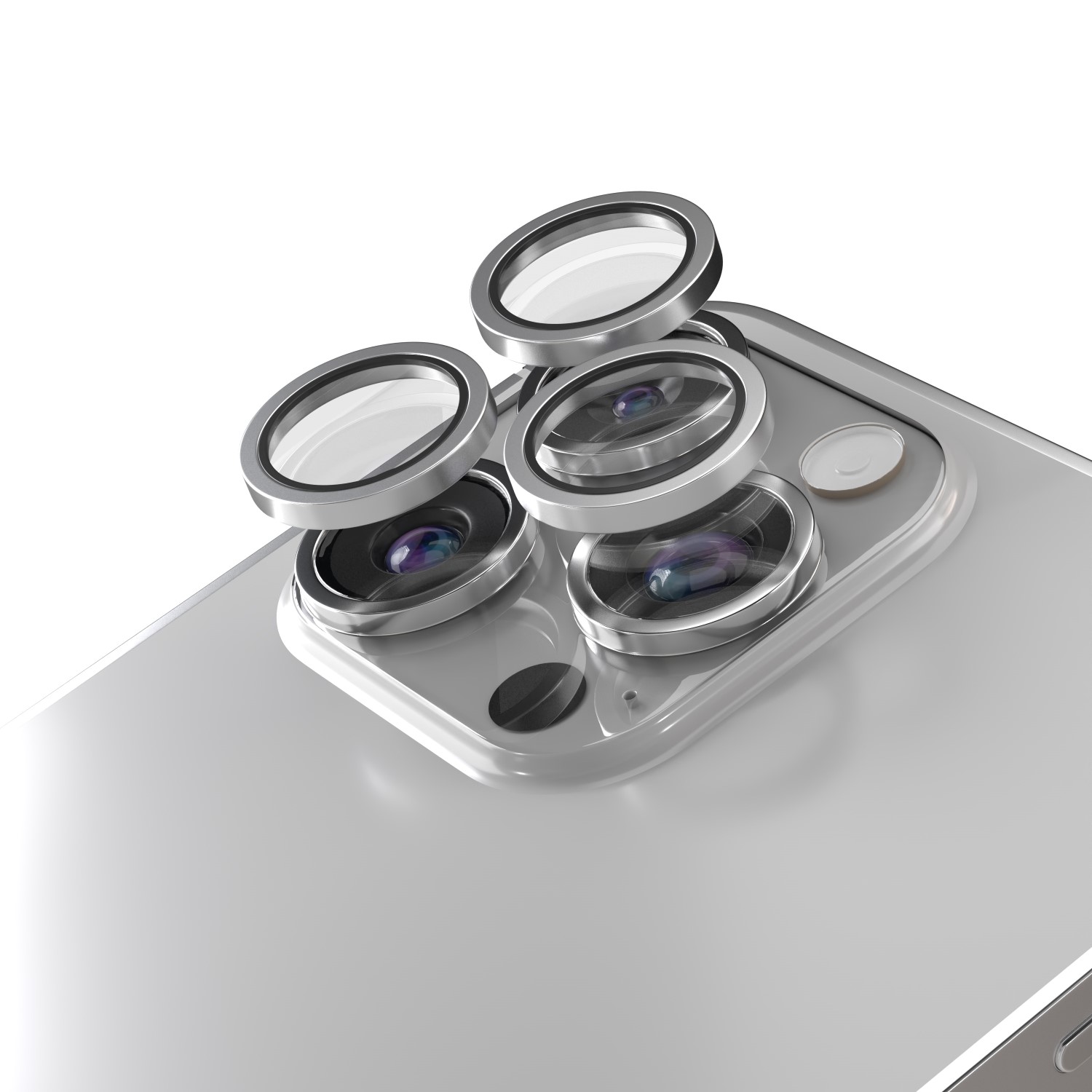 Etteri kameros lęšio apsauga iPhone 15 Pro / 15 Pro Max titano pilka