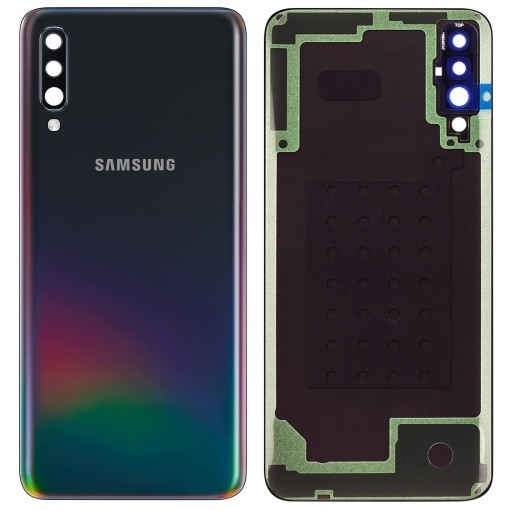 Galinis dangtelis Samsung A705 A70 2019 juodas originalus (naudotas, Grade B)