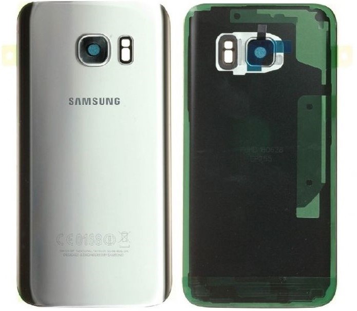 Galinis dangtelis Samsung G930F S7 sidabrinis originalus (naudotas, Grade B)