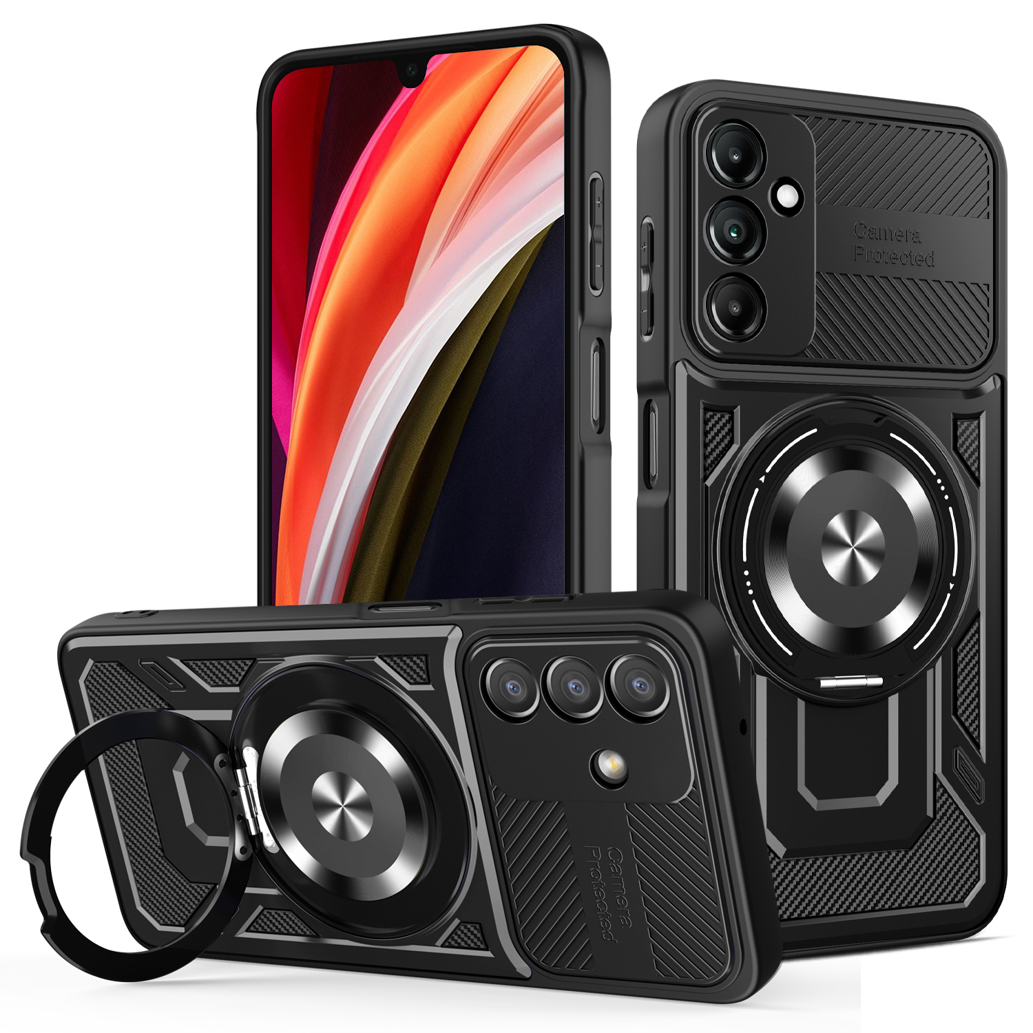Defender Armor Mag dėklas for Samsung Galaxy A17 4G / A17 5G juodas