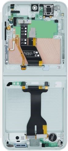 LCD ekranas Samsung F741 Z Flip6 5G su lietimui jautriu ekranu (vidinis) Mint/Green originalus (naudotas, Grade A)