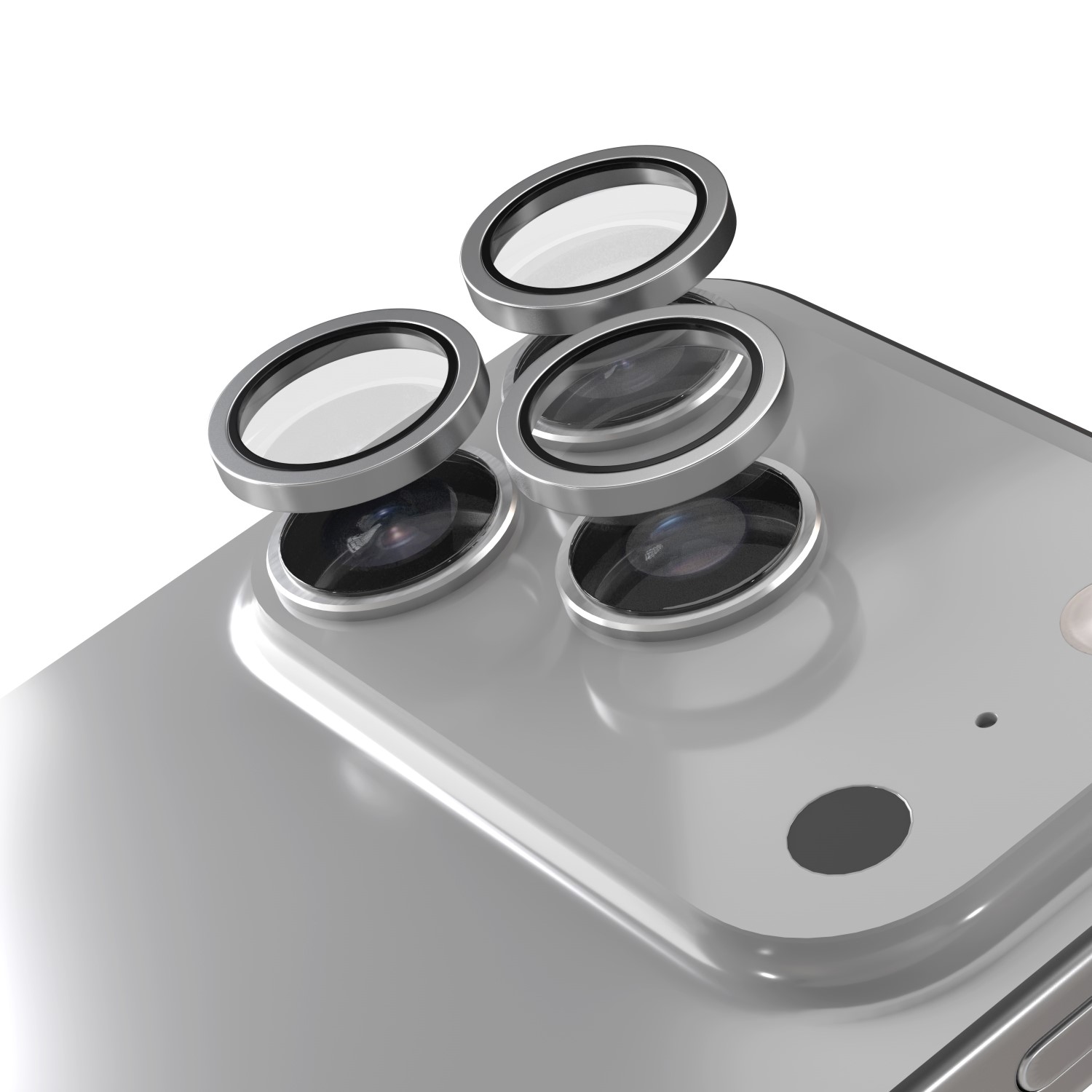 Etteri apsauginis stiklas kamerai iPhone 17 Pro / 17 Pro Max pilkas