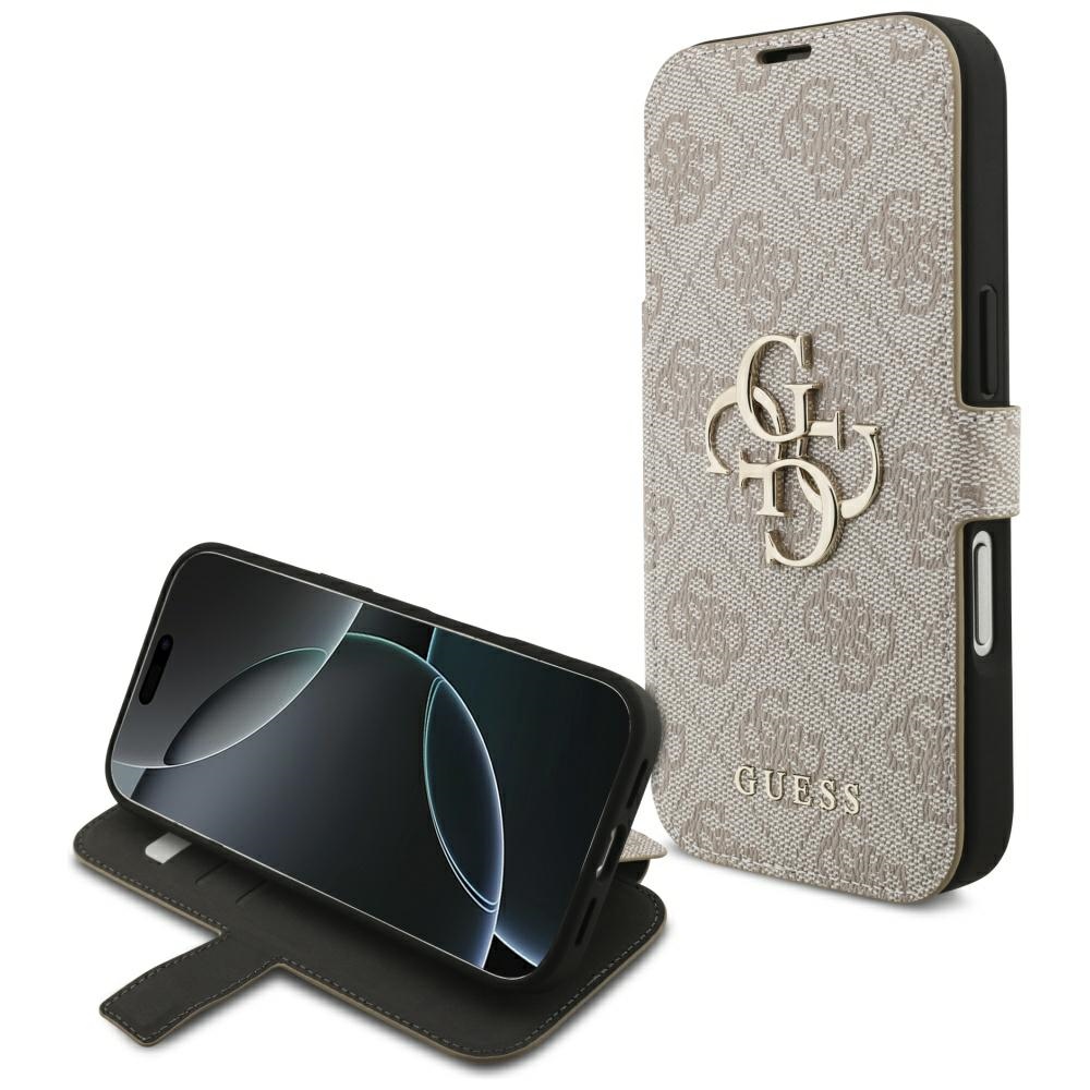 Guess Book 4G Metal Logo Case for iPhone 17 Pro - Pink