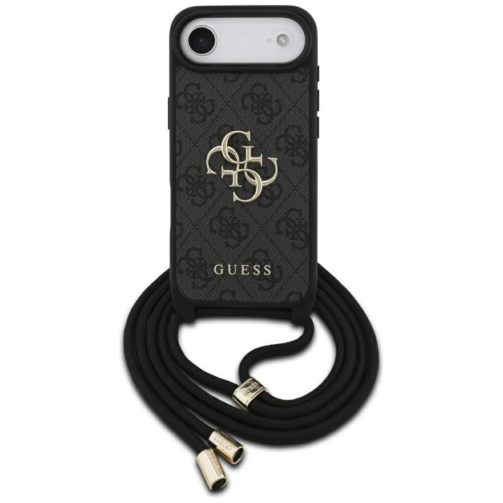 Guess 4G Big Logo Cord Stap per petį dėklas telefonui iPhone Air - juodas
