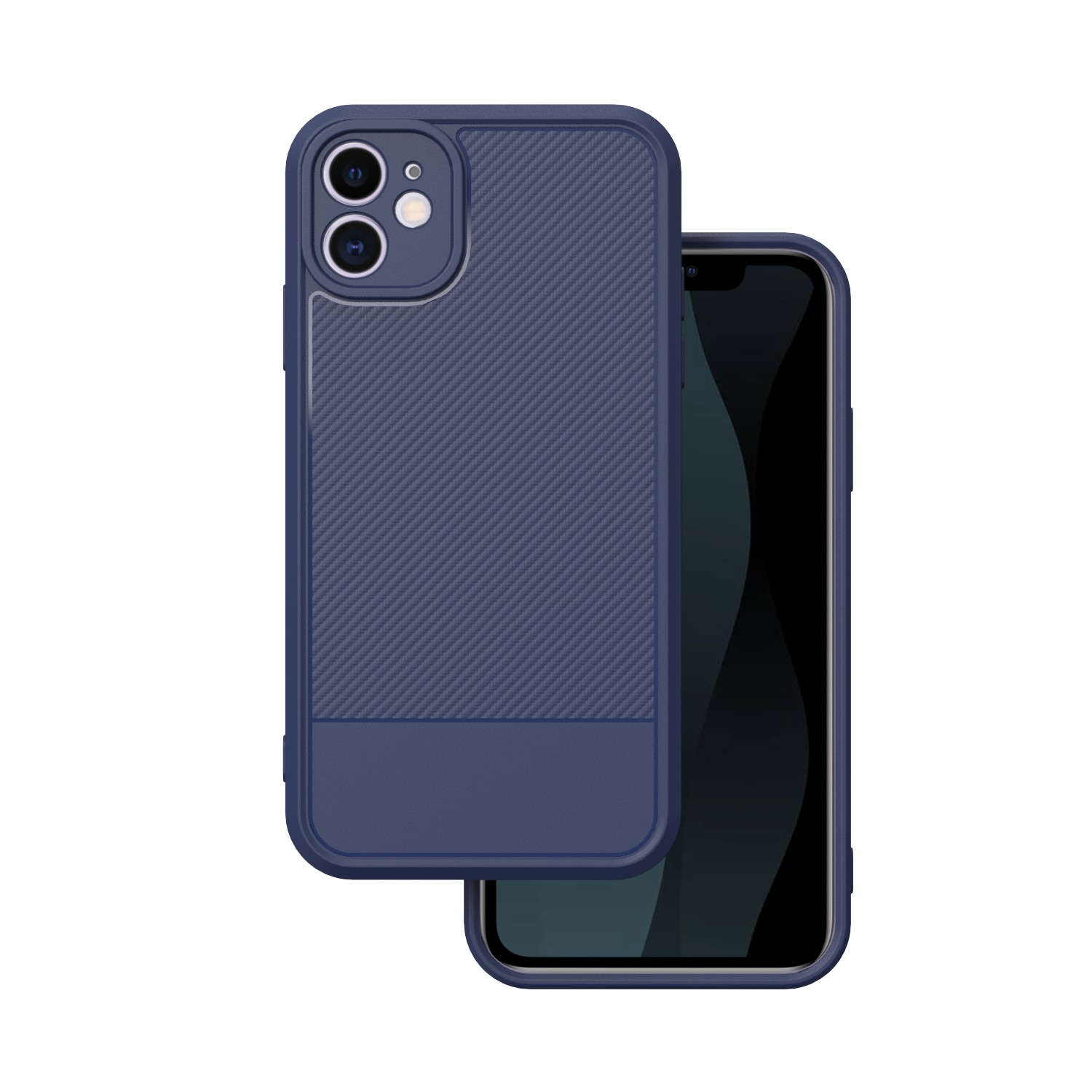 Paprastas anglies dėklas iPhone 11 (6,1) mėlynas
