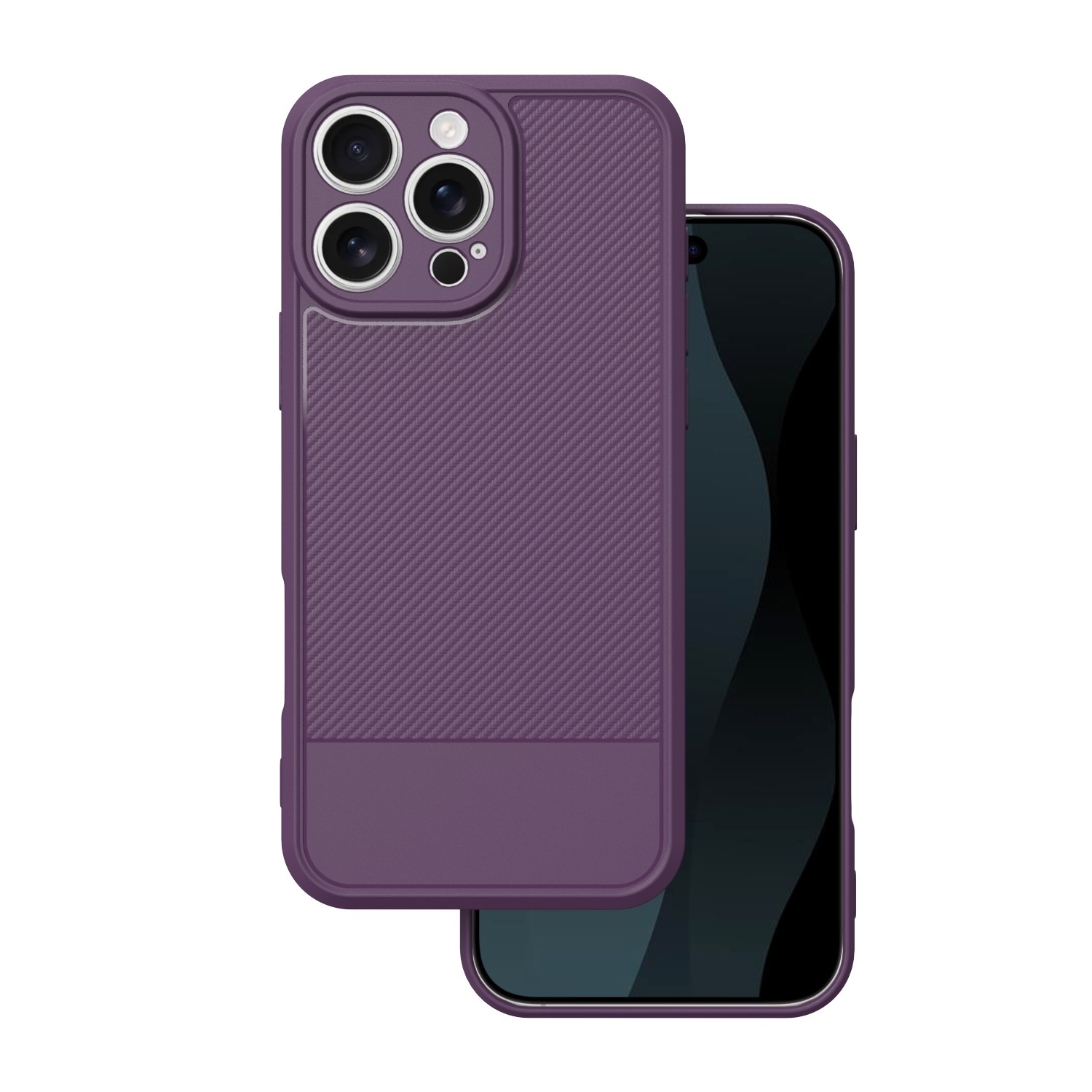 Simple Carbon dėklas telefonui iPhone 17 Pro Max 6,9" violetinis