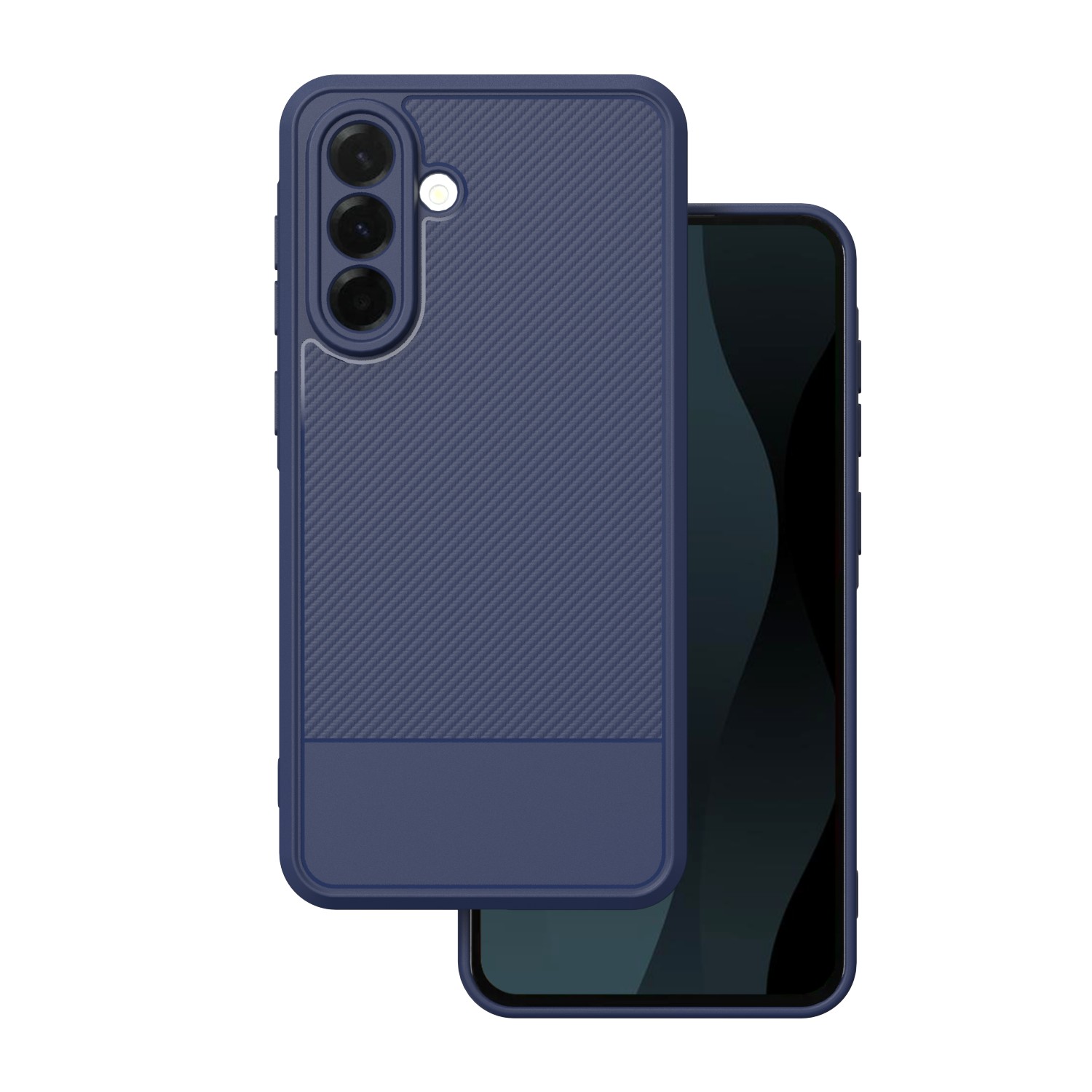 Simple Carbon dėklas telefonui Samsung Galaxy A36 5G mėlynas