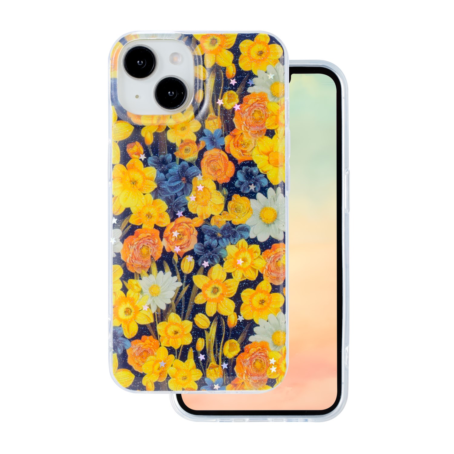 Glow Glam dėklas telefonui iPhone 11 oranžinis