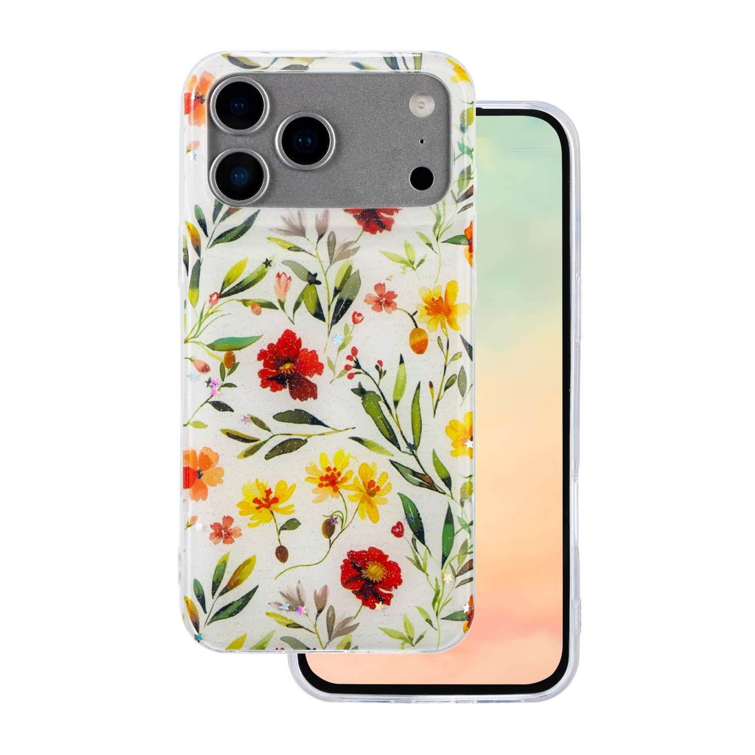 Glow Glam dėklas telefonui iPhone 17 Pro Max 6,9" baltas