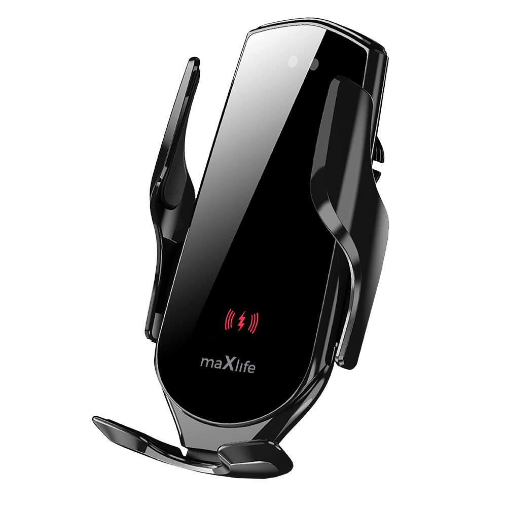 "Maxlife" automobilinis laikiklis oro angai MXCH-08 automatinis su belaidžiu įkrovimu juodas 15W