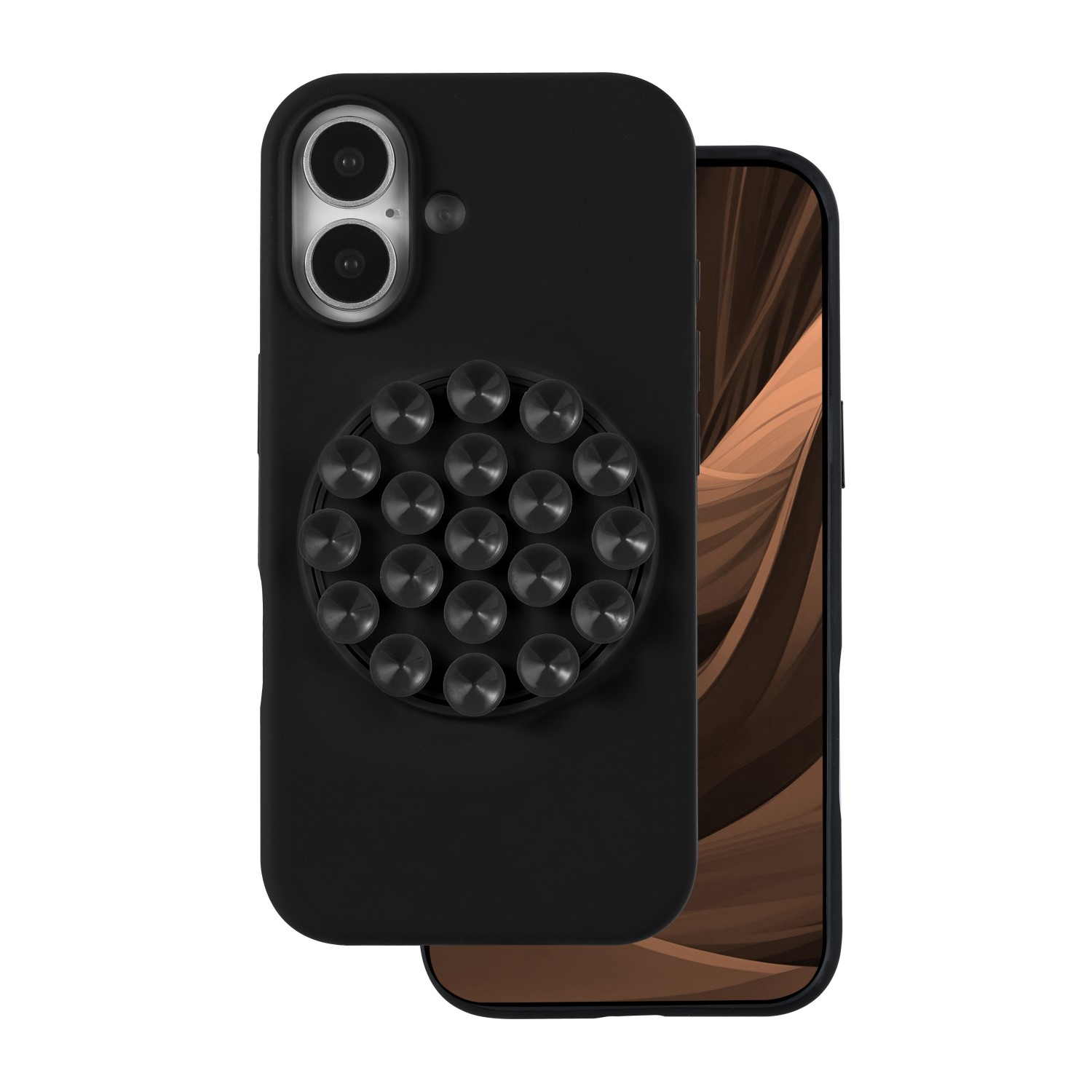 Silikoninis Stick dėklas for iPhone 17 6,3" juodas