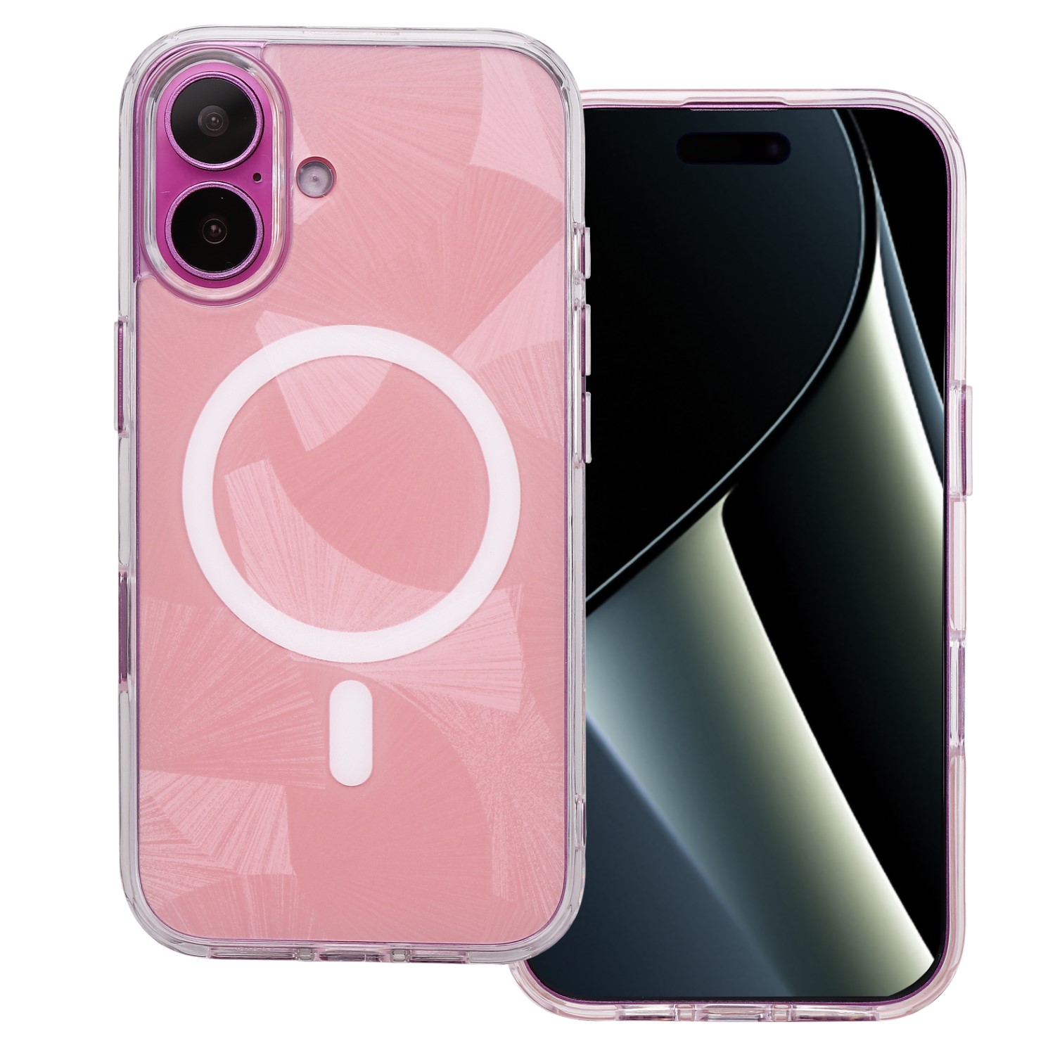 Flash Mag dėklas for iPhone 16 6,1" rožinis