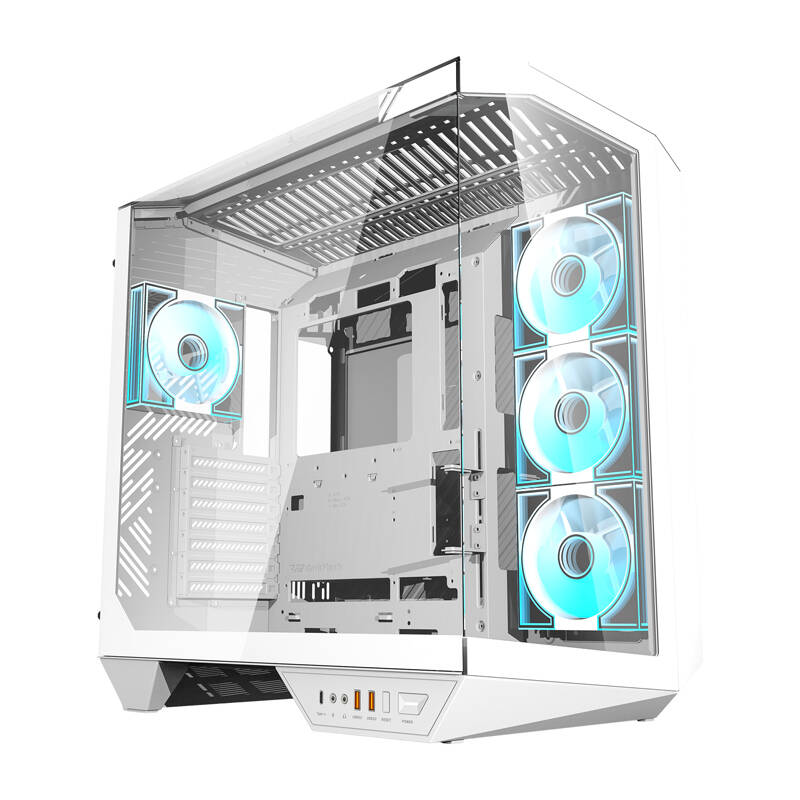 Корпус для ПК Darkflash DY470 (белый) + 4 вентилятора