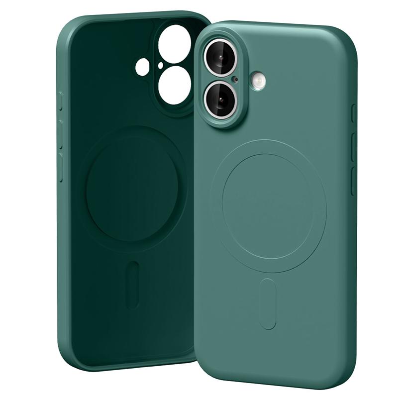 Mercury Semi-Silicone MagSafe dėklas, skirtas iPhone 17, žalias