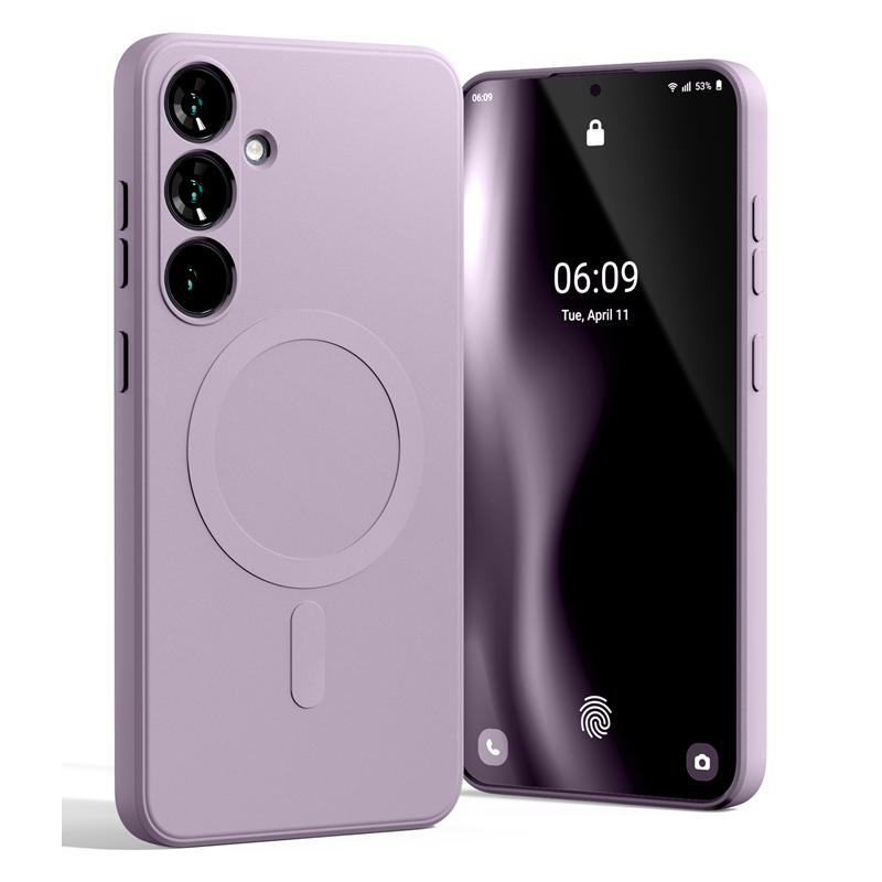 Mercury Semi-Silicone MagSafe dėklas, skirtas Samsung S25+, alyvinis violetinis