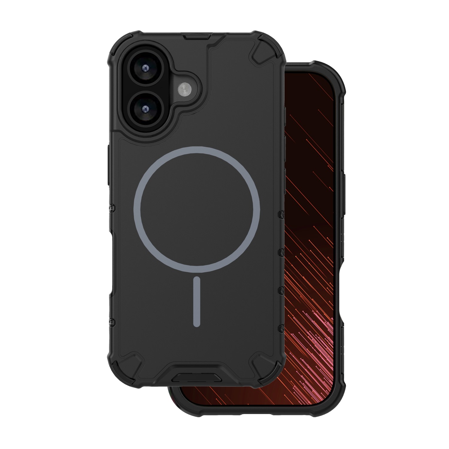 Defender 2in1 Mag dėklas for iPhone 17 6,3" juodas