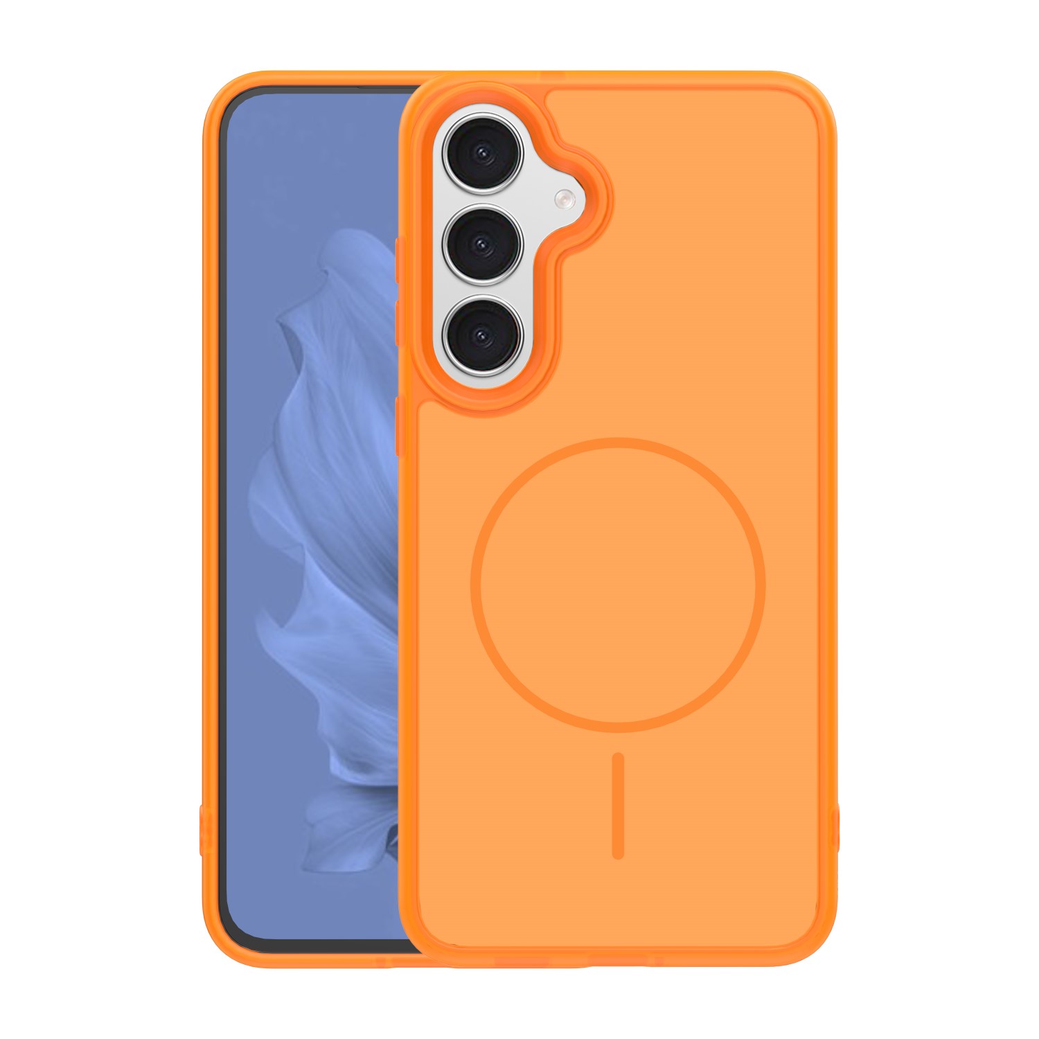 Frame Thin Mag dėklas for Samsung Galaxy S26 Plus oranžinis